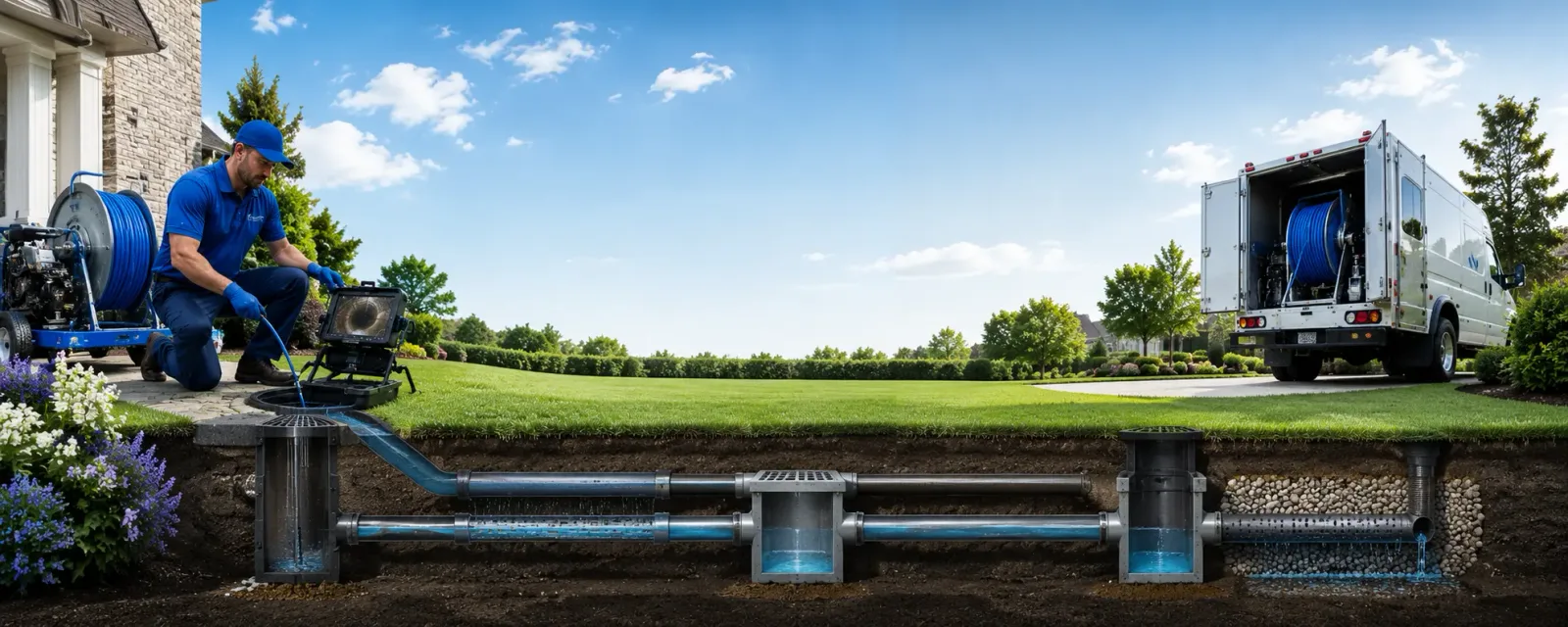 Outdoor drain cleaning information for Laceyville, PA